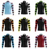 Vestes de course Maillots de cyclisme d'hiver Maillot en polaire thermique pour hommes Vêtements de l'équipe professionnelle Manches rayées colorées Vêtements de vélo de route en plein air