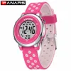 PANARS 2019 Kids Colorful Fashion Children's Watches Hollow Out Band Waterproof Alarm Clock Multi-function Watches for Studen292v