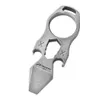 Alloy Multifunctional Titanium Finger Tiger Emergency Self-Defense Outdoor Bottle Opener Hexagonal Wrench EDC Small Tool 180712