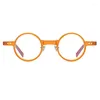 Solglasögon ramar vintage mode acetat glasögon ram claasisk liten rund design gelé stil handtag för kvinnor man hög nivå kvalitet
