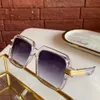 Vintage Legends 667 lunettes de soleil carrées cristal gris dégradé lentille Sonnenbrille gafas de sol de mode hommes lunettes de soleil avec Box268Y