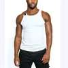 Herrtankstoppar fitness sport väst tät muskel t-shirt fast färg personlighet knappup casual strandkläder ärmlös topp