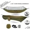 Hammocks Cam Hammock with Mosquito Net Popup Light Portable Parachute Swing Slee Stuff2637550ドロップデリバリーホームガーデンファーニdhnol