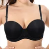 Bh's VOGUESECRET Push Up Strapless Onzichtbare Effen Siliconen Bruiloft Bralette Vrouwen Afneembare Antislipbandjes Halter Plus Size