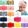 Zufällige 8-teilige Baby-Nylon-Stirnbänder, Haarbänder, Haarwickel, große Chiffon-Blumen-Gummibänder für Babys, Mädchen, Kleinkinder, Kinder, 240223