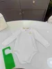 Tute neonato di lusso Body neonato con logo ricamato Taglia 80-120 abiti firmati per bambini Tutina per neonato con colletto per bambola 24Feb20