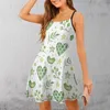 Women's halter dress Basic waist style Adjustable shoulder strap Comfortable breathable simple fashion casual St. Patrick's Day 90% polyester +10% Spandex 168g white