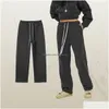 Yoga Outfit Al Yoga Scholar Straight Leg Sweatpants P Warming And Wearable High-Rise Jogger Pants Heavy Weight Casual Sportswear Uni S Dh5Qx