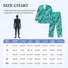 Vêtements de Nuit pour Hommes Notes de Musique Pyjama Ensemble Automne Notation Musicale Belle Maison Unisexe 2 pièces Vintage Costume surdimensionné Cadeau d'anniversaire