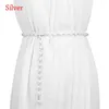 Belts White Waistband Elegant Pearl Bohemian Belt Dress Shirt Decoration Women