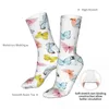 Chaussettes en Polyester pour hommes et femmes, motif papillon, décontractées, colorées, haute qualité, cadeaux de printemps, automne et hiver