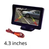 Kit de sistema de estacionamento reverso para câmera de visão traseira de carro com monitor LCD de 4,3 polegadas sem acessórios