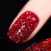 Bemihart 120g Red Reflective Disco Glitterジェルカラフルな壊れたダイヤモンドスパークリングセミパーマネントマニキュアネイルアートUV 240219