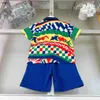 Brand tracksuits baby casual suit child T-shirt set Size 100-160 kids Color full printing Short sleeved Polo and shorts 24Feb20