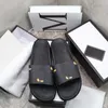 صندل مصمم Ltaly Slippers Paris New Rubber Slides Sandals Floral Brocade Women Men Slipper Flat Flat Flip Flop