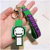 Action Toy Figures Wholesale Bk Car Keychain Cute Keyring My Game World Doll Couple Student Personalized Creative Valentines Day G Dhrl2