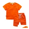 Kläder sätter sommarvarumärke babykläder passar barn mode pojkar flickor tecknad t-shirt shorts 2 st/set småbarn casual dr dhqpo