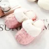 Slippers Waterproof Eva With Flowers Women Winter Home Cotton Couple Anti Slip Thick Sole Footwear Men Bedroom Shoes