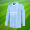 Maillots de football à manches longues HAALAND 23 24 DE BRUYNE PHILLIPS MANS CITIES GREALISH FERRAN MAHREZ FODEN BERNARDO JOAO CANCELO Z RODRIGO Chemise de football Hommes Kit Ensembles