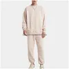 Tenue de yoga Al Yoga Slouchy Suit Sweatshirts Addsweatpants P Heavy Weight Crew Neck Plover Lovers Studio-To-Street Sweater Loose Jogge Dhwqt