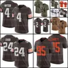 Nick Chubb 95 Myles Garrett Football Jersey Deshaun Watson Amari Cooper Owusu-Koramoah Denzel Ward Dustin Hopkins Elijah Moore Dorian Thompson-Robinson