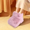 Tapis chauffe-pieds électrique coussin chauffant lavable USB charge chaussures chauffantes peluche confortable pour lit bureau