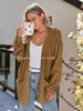 Suéteres femininos outono cardigans grossos 2024 primavera oversized leve moda suéteres plus size roupas de malha