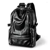 Mochila 2024 saco de escola de alta qualidade viagem feminino masculino commuter shopper sacos de ombro pacote mochila mochila couro pu