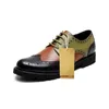 Dres Shoe Herren Dressing Social Leder Brogue Schuh Frühling Herbst England Stil formelle Schuh Komfort Business Schuhe mit hohen Absätzen 220723