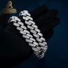 Silver 925 Customize Cuban Chain Hip Hop Pass Tester d Color Baguette Cutting Moissanite Iced Out Diamond Bracelet