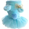 Vêtements pour chiens Vêtements mignons Robe d'hiver pour animaux de compagnie Tutu Jupe Chat Yorkshire Chiot Vêtements Poméranie Bichon Caniche Schnauzer Costume Manteau Tenue