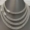 Hip Hop Iced Out D Color VVS Moissanite 10mm Mens 925 Sterling Silver Miami Colar Chain Link Chain