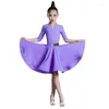 Stage Wear Two Piece Set Of Children's Latin Dance Dress And Girl's Training Suit For Competition Dresses Women Skirt