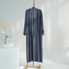 Ethnic Clothing Eid Ramadan Muslim Women Cotton Linen Open Abaya Kimono Long Maxi Dress Turkey Dubai Islamic Arab Robe Cardigan Jalabiya