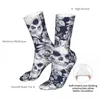 Men's Socks Happy Funny Women's Hip Hop Death Skull Gothic Flowers Graphic Spring Summer Autumn Winter