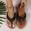 Slippers Female Shoes On Sale 2024 High Quality Summer Women's Solid Open Toe Chunky Heels Light Casual Beach Women