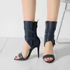 Sandals Pu Leather Stiletto Women Women Sandal 2023 Summer High Heels Party Sexy Sexy Shoes T-Strap Design Passion Solid Size 3 ~ 19L2402