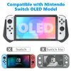 Casos mooroer estojo de estojo para o modelo OLED Modelo TPU PC Caso de proteção compatível com a caixa de capa do suporte OLED Nintendo Switch