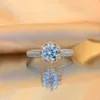 925 Sterling Zilver Moissanite Diamond Halo Ring Sliver Earring Studs Inch Vermeil Zirkoon Verlovingsring