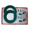 Cups Saucers 2024 Classic Style Bone China Runway Coffee Cup Stora kapacitet eftermiddagste Leverantör Mug Ceramic Presentlåda