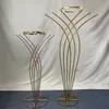 Nastro oro lucido / Supporti per fiori in metallo bianco Decorazione di nozze Piombo stradale europeo Supporti per composizioni floreali per matrimoni 557