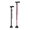 Aluminiowe bezpieczeństwo laski spacerowe Szybki sztyfierka dla starszych kijów mężczyzn Kobiety LED Light Metal Cane Crutches 240220