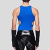 Débardeurs pour hommes Sexy hommes évider débardeurs sans manches Muscle Fitness gilet maillot de corps mâle Slim Fit sweat personnalité StreetwearL2402