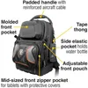 Tool Bag Durable Electrician Backpack w 48 Pockets for Hand Tools Waterproof Bottom Removable | USA 240219