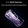 PC Clear Magnetic Wireless Charging Animation Phone Case For iPhone 15 14 13 12 Plus Mini Pro Max Back Cover