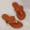 Fashion Tory Sandals Famous Designer Women Miller Slides Flip Flops Pink Black Brown Luxury Leather Original Beach Shoes Burches Sandal dhgate Slippers bracelet