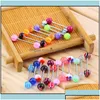 Tongue Rings Tongue Rings 100Pcs/Lot Body Jewelry Fashion Mixed Colors Tounge Bars Barbell Piercing C3 Drop Delivery 2021 Dhseller2010 Dhrpl