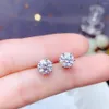 Stud Earrings 0 5-1 Carat D Color Moisanite For Women's Highest Quality 100% 925 Sterling Silver Sparkling Wedding Jewelry226E