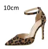 Sandaler Autumn Sexy Leopard Print Womens Shoes High Heels 6-10 cm Elegant Office High Heels Womens Sandaler Luxury Single Shoes J240224