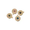 5PCS天然石とステンレススチールチャームペンダントメッキの金水滴の魅力DIYイヤリングネックレスのための卸売240222